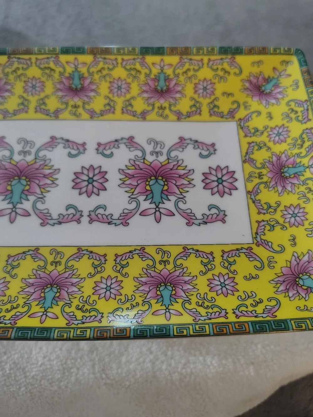 Cost Plus World Trinket Vanity /Serving Tray With A Glass Holder